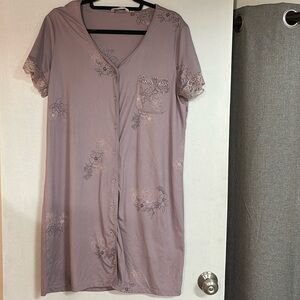 Purple Floral Nightgown